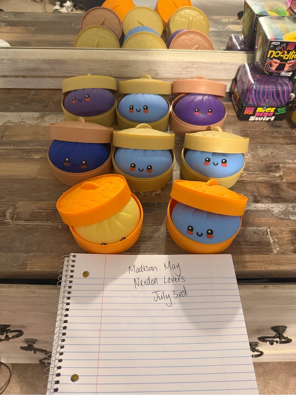 RMS DUMPLINGS- 3 opened sherbet the rest glitter dumplings collection